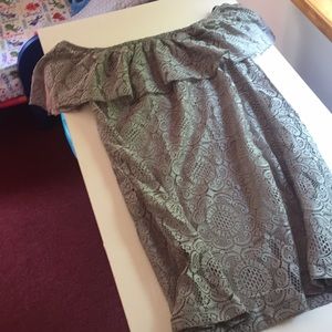 Off the shoulder dress!